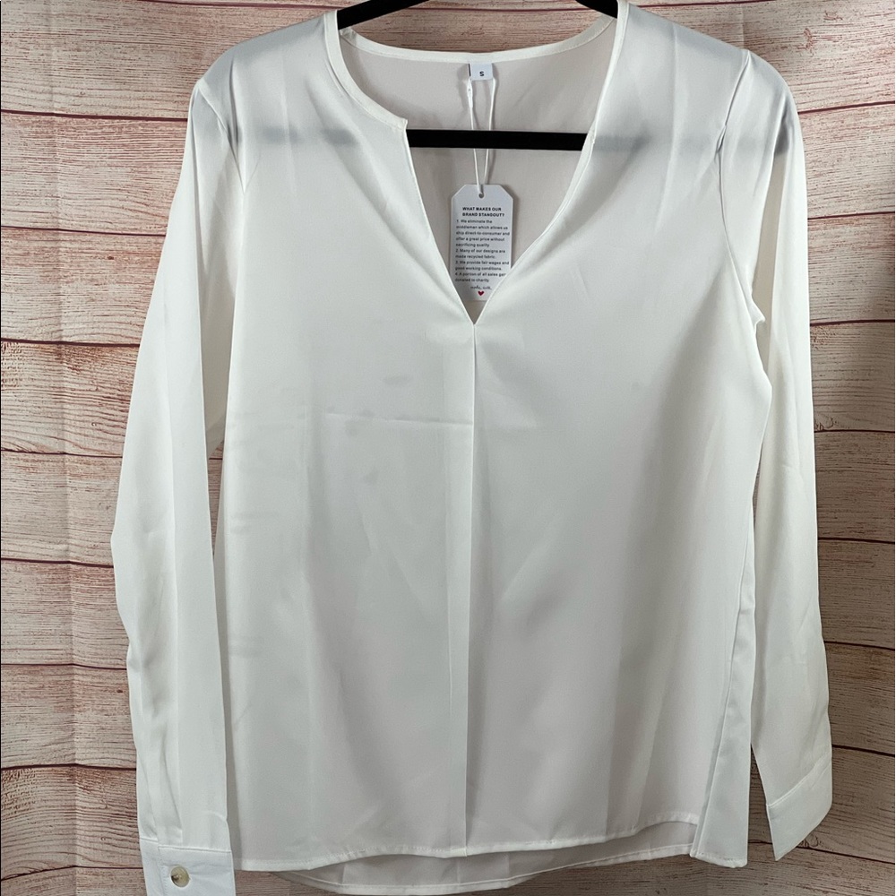 NWT Made with Love Long Sleeve V-Neck
